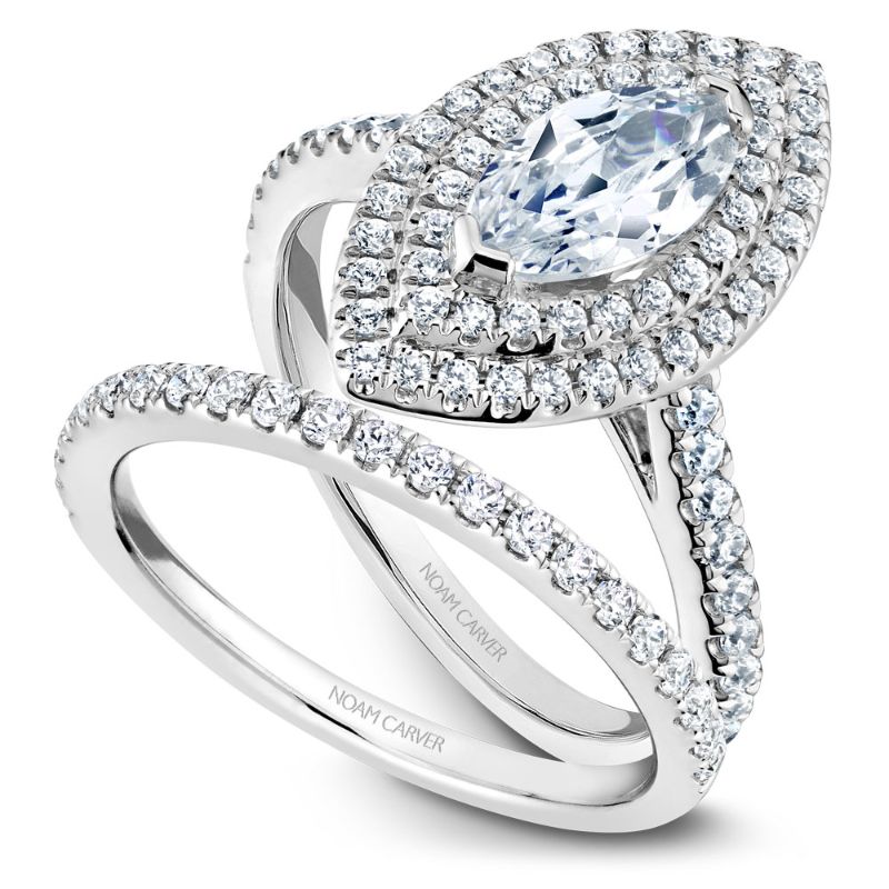 Noam Carver 18K White Gold Diamond Wedding Band -  R051-07WB