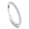 White gold matching band with 23 round diamonds