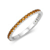This Citrine gemstone band is perfect for those with November birthdays. It is easily stackable and a fun way to add a pop of color! It is set in 14k white gold and has 29 stones totaling 0.40cts.