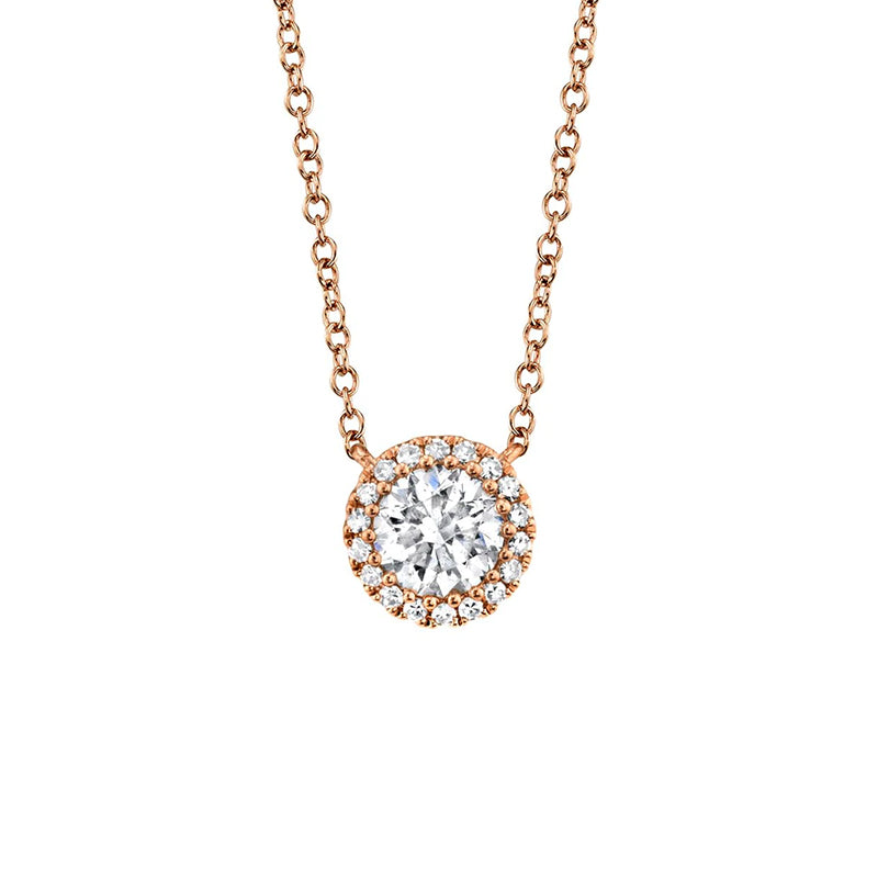14k Gold 0.46ctw Diamond Halo Pendant- SC55005461