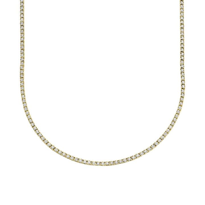 14k Yellow Gold 3.96ctw Diamond Riviera Necklace - MFJ396YG