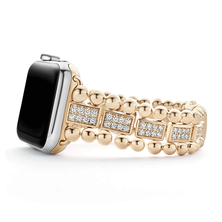 Lagos Smart Caviar Rose Gold Diamond Watch Bracelet - 12-10012-DD7