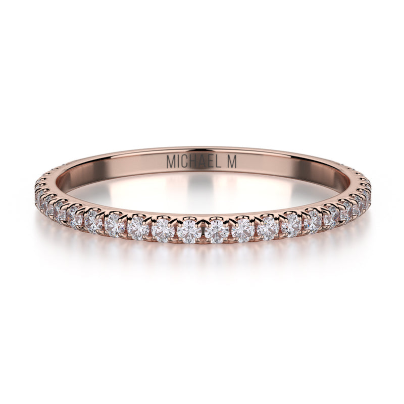Michael M 18K Rose Gold 0.28ctw Diamond Wedding Band- R706B