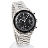 This OMEGA Speedmaster features an acrylic crystal over the black dial, a 39mm stainless steel case and bracelet. Its powered by OMEGA calibre 3220 automatic chronograph movement which allows for a 40-hour power reserve. The watch came to our store as a trade and does not come with box or papers. Please contact us if you have any questions about this vintage OMEGA moon watch.