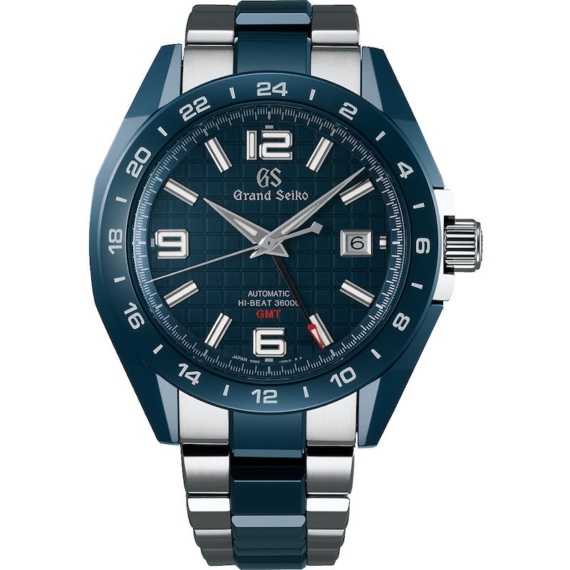The case and bracelet are executed with a combination of high-intensity titanium and ceramic elements, ensuring robustness and supreme comfort. This watch houses the Caliber 9S86, the high precision 10-beat mechanical movement. Dial Color: Blue. Water Resistance: 100m. Features: Time/Date/GMT. Movement: Automatic