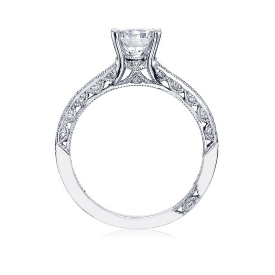 Tacori Classic Crescent Platinum 0.22ctw Diamond Engagement Ring Semi-Mounting- 364012