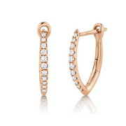 The perfect pair of smaller hoop earrings for everyday wear! Also available in white and yellow gold. 