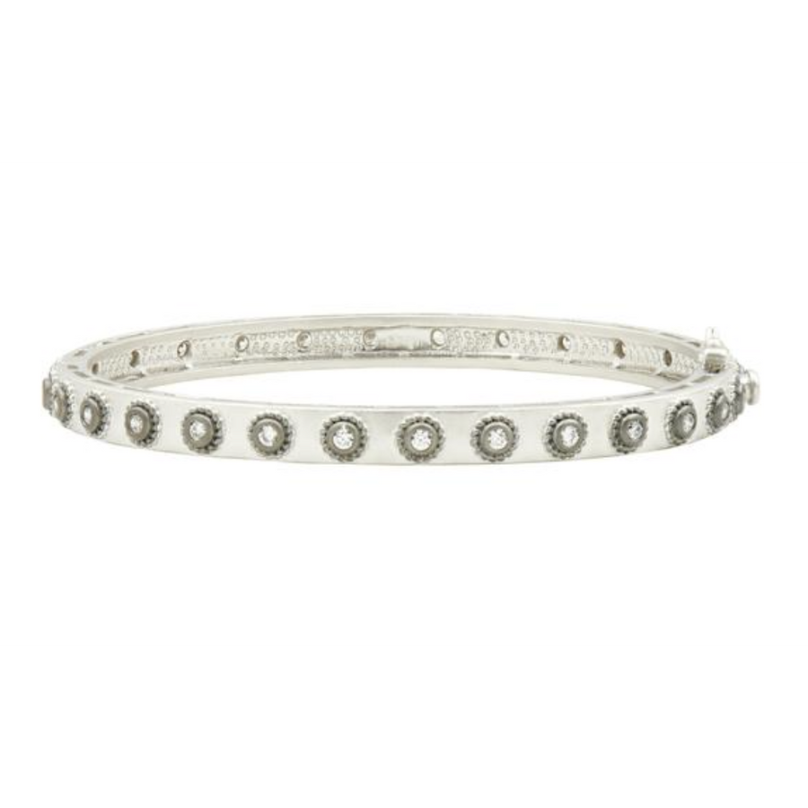 Freida Rothman Studded Eternity Hinge Bangle Bracelet- PRZB0800B-HG-1