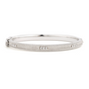 From the JudeFrances Silver Collection, the JudeFrances Silver Simple Lisse Bangle features round faceted white topaz pave set in sterling silver with the signature brushed JFJ finish and beaded edge.
