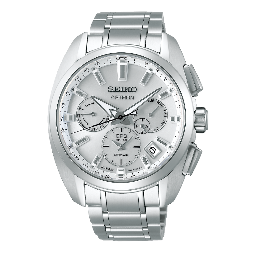 The Seiko Astron 5X Sport Ti is a limited edition model available in Summer 2020 but we are currently taking orders for this watch. It is a 42mm titanium case with a dual-curved sapphire and super-clear crystal coating. This watch is operated by the 5X53 Caliber GPS solar movement. Other features include: - Automatic hand position alignment function- Day display- Daylight Savings Time- Dual-time function- Function to prevent the GPS signal reception function from working (in-flight mode)- GPS si