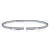 As white gold beads seamlessly transition into .30c diamonds, youll feel nothing but joy when you wear this bangle from Gabriel & Co.