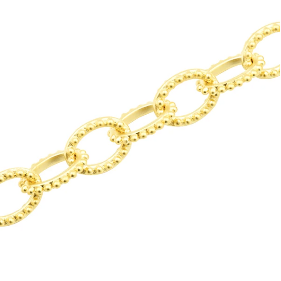 Freida Rothman Textured Heavy Link Toggle Necklace- YZ0765B-18