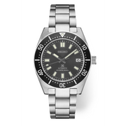 1965 Divers Watch Reinterpretation. Designed for those who treat life as the ultimate adventure, the Seiko Prospex line meets every challenge with technological excellence and style. Part of a rich legacy of innovation in high-intensity timekeeping, Prospex continues to celebrate a long history of sports watch excellence with recreations and reinterpretations of landmark achievements. This versatile timepiece reimagines Seikos 1965 first divers watch, an automatic timepiece with a then exception