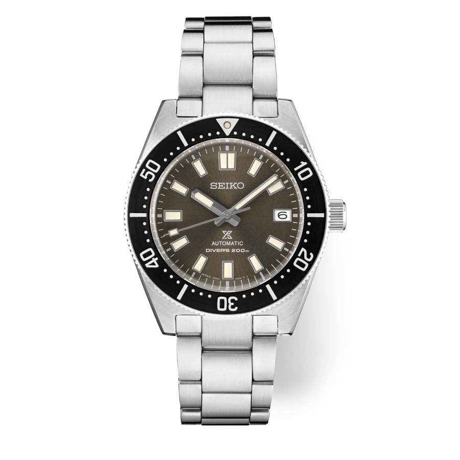1965 Divers Watch Special Edition. Designed for those who treat life as the ultimate adventure, the Seiko Prospex line meets every challenge with technological excellence and style. Part of a rich legacy of innovation in high-intensity timekeeping, Prospex continues to celebrate a long history of sports watch excellence with recreations and reinterpretations of landmark achievements. This versatile timepiece reimagines Seikos 1965 first divers watch, an automatic timepiece with a then exceptiona