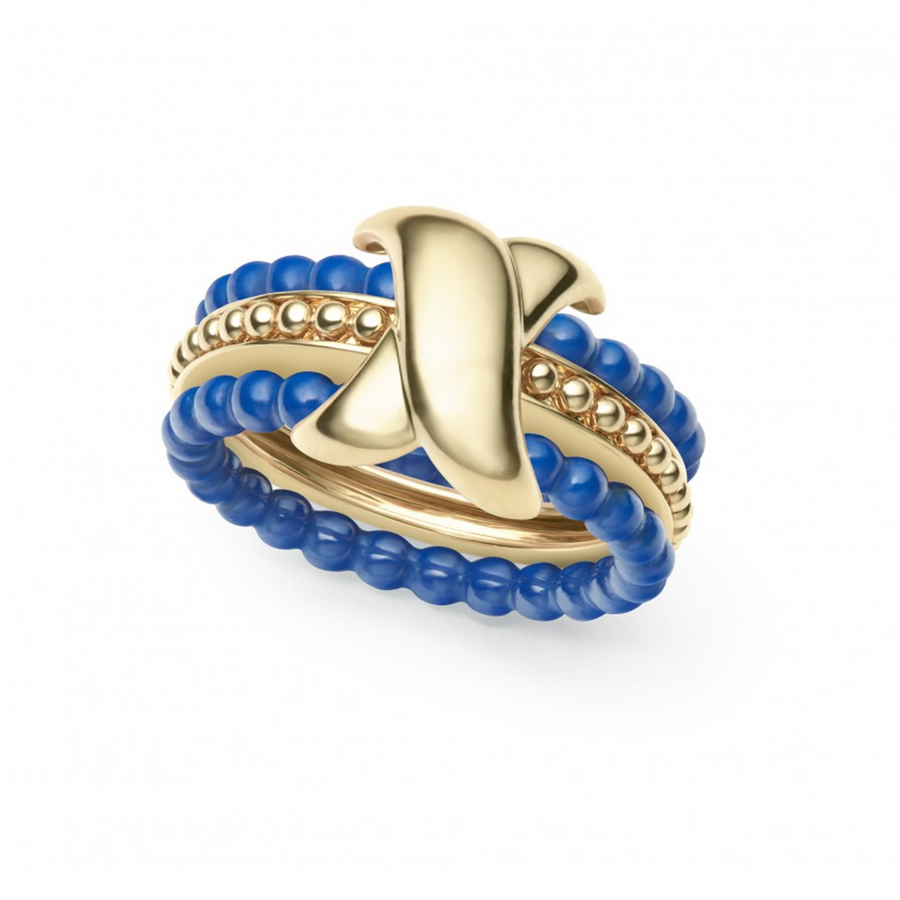 Lagos Caviar Gold Stacking Ring Set- 02-10300