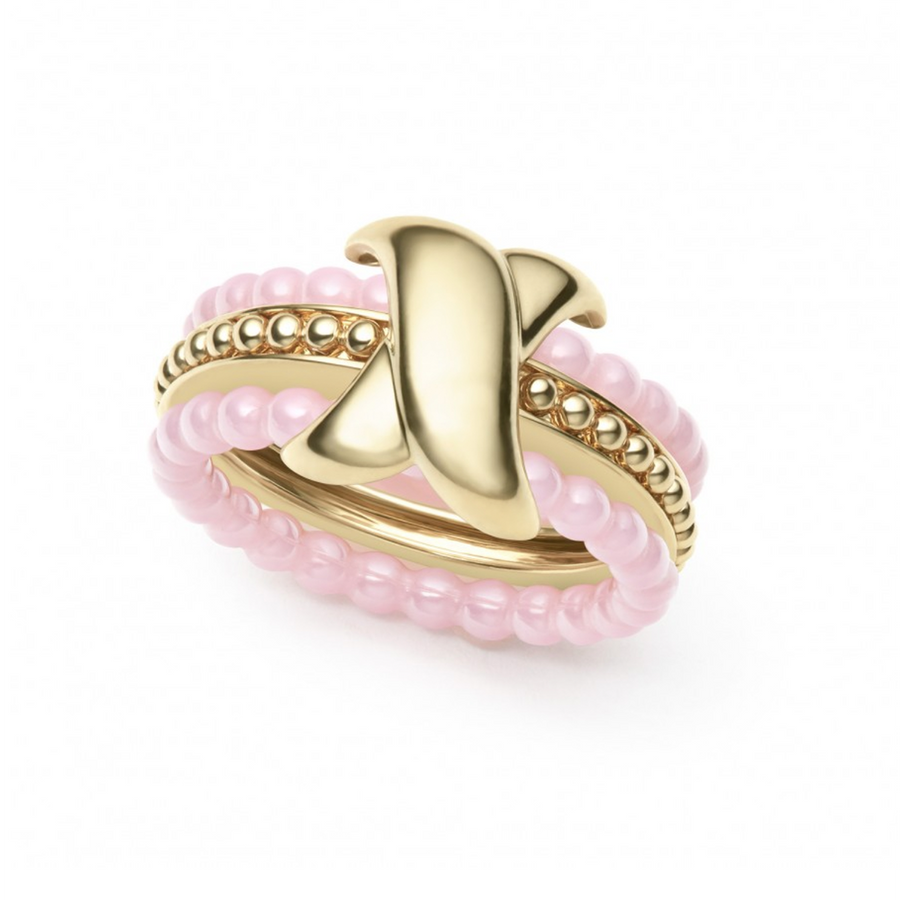 Lagos Caviar Gold Stacking Ring Set- 02-10300