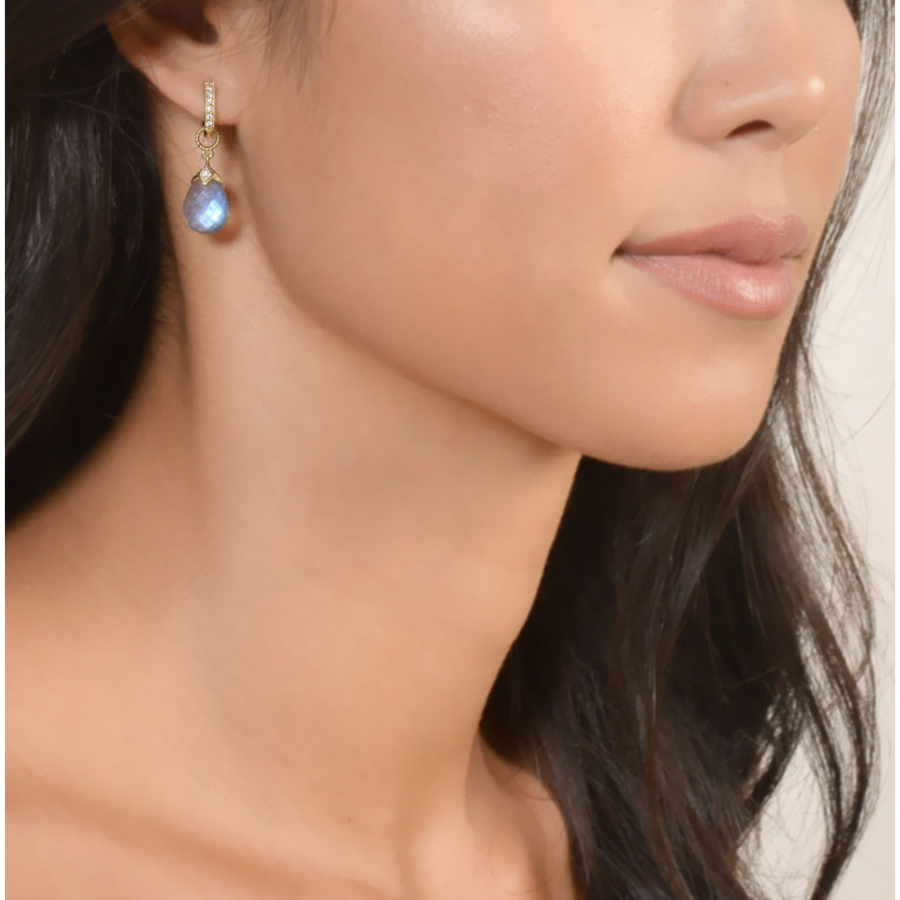 Jude Frances Lisse Pear Shape Briolette Earring Charms- C21S15-LBB-WDCB-Y