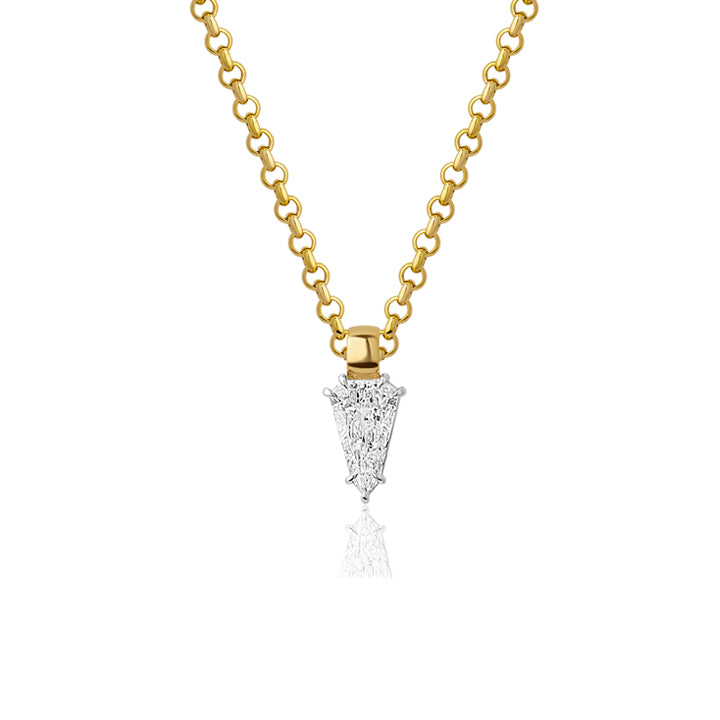 Phillips House 14K Yellow Gold Shield Diamond Necklace - N0006DPTY