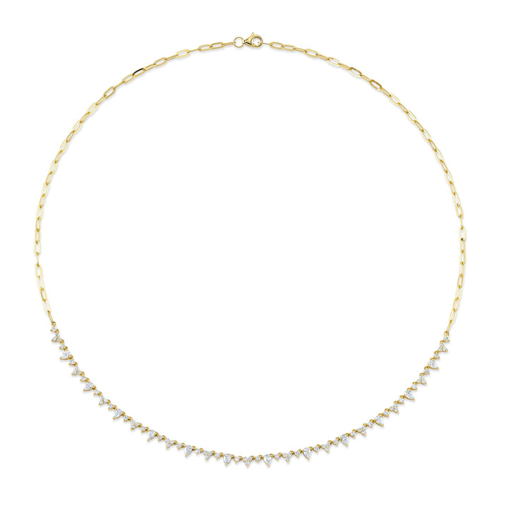14k Yellow Gold 1.87ctw Diamond Pear Necklace - SC55023062