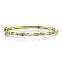 14K Yellow Gold 0.45ctw Diamond Pave Bangle - SC55019493V2ZS