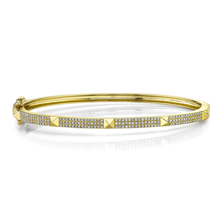 14K Yellow Gold 0.45ctw Diamond Pave Bangle - SC55019493V2ZS