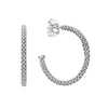 Signature sterling silver Caviar beads form these classic hoop earrings. Finished with 14k gold post backing.Sterling Silver14K Gold PostDiameter 28mmWidth 3mmStyle #: 01-80718-28