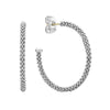 Signature sterling silver Caviar beads form these versatile hoop earrings. Finished with 14k gold post backing.Sterling Silver14K Gold PostDiameter 35mmWidth 3mmStyle #: 01-80718-35