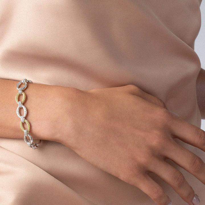 Lagos Caviar Lux Diamond Link Bracelet- 05-81395