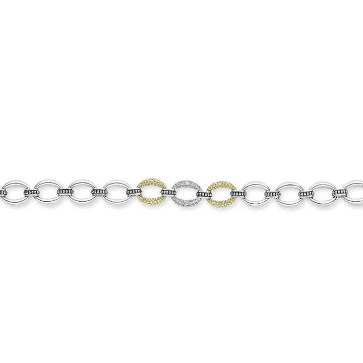 Lagos Caviar Lux Diamond Link Bracelet- 05-81395
