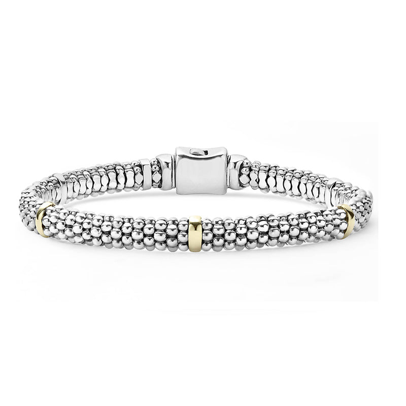 Lagos Signature Caviar Five Gold Station Bracelet- 05-80603-7