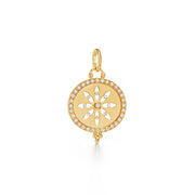 The 18K Diamond Sorcerer Cutout Pendant channels the enchanting magic of the night sky. With expertly cut diamonds and our signature triple gold granulation, this pendant is elegant and classic.18K Gold0.52cts of Diamonds