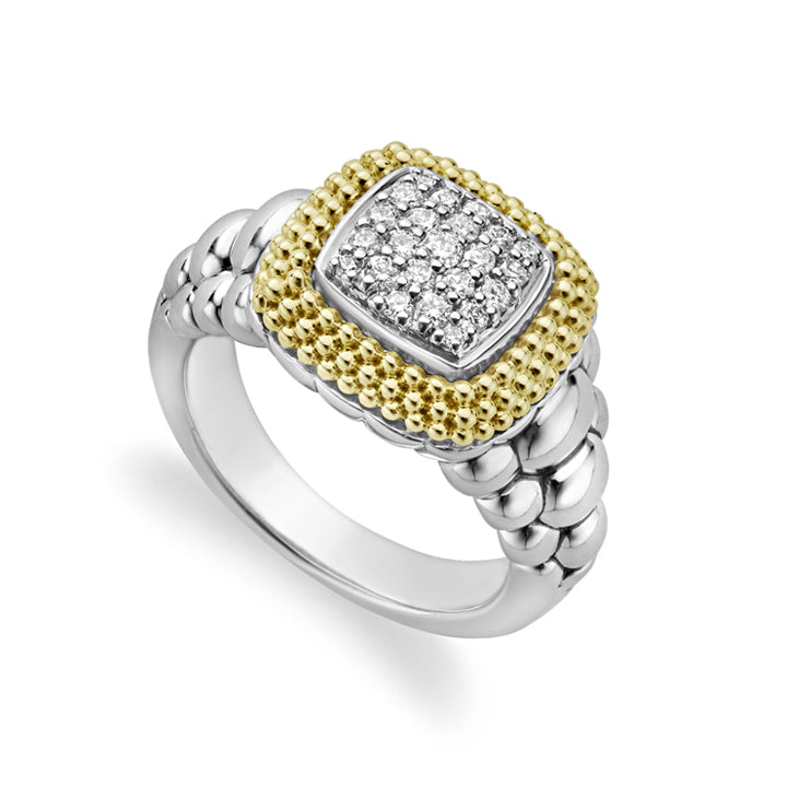 Lagos Caviar Lux Diamond Ring- 02-80600-DD7