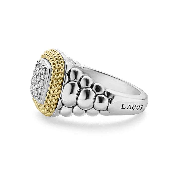 Lagos Caviar Lux Diamond Ring- 02-80600-DD7