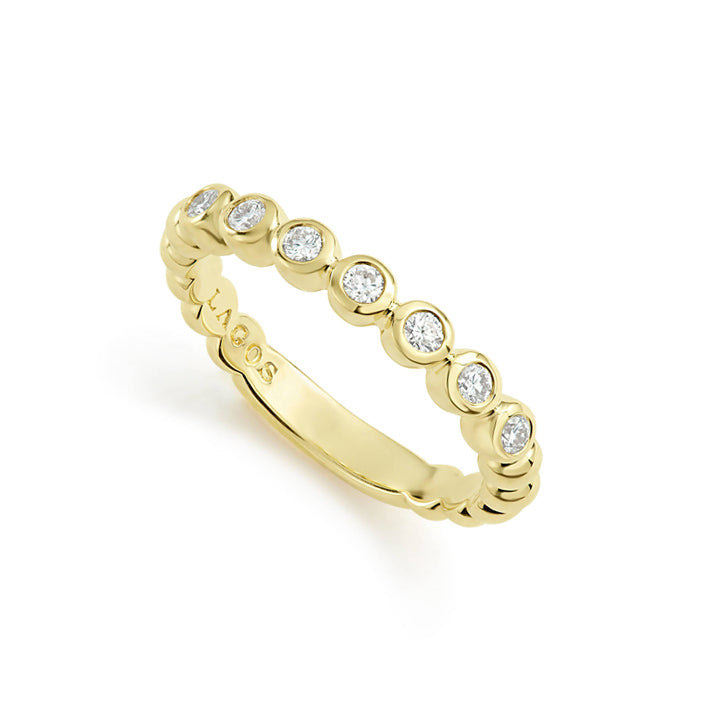 Lagos Caviar Gold Stacking Ring- 02-10222-007