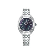 The two new watches in this series are unmistakably Grand Seiko. Their design respects the heritage that was born in 1967 with the classic 62GS with its bezel-free construction, sharply angled hand sand markers and highly polished surfaces. The new design combines the strong, distinctive look of one of Grand Seiko's seminal creations with a fresh, soft and feminine grace. There is a warm and uniquely Japanese elegance to the dials that derives from the a combination of the two diagonally positio