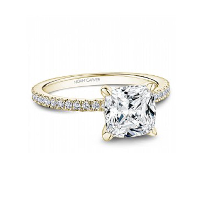 Noam Carver 14K Yellow Gold Cushion Cut Diamond Engagement Ring- B372-04YM