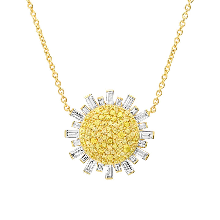 Eriness 14K Yellow Gold The Sunshine Necklace - SBN87-YG-YS-WD