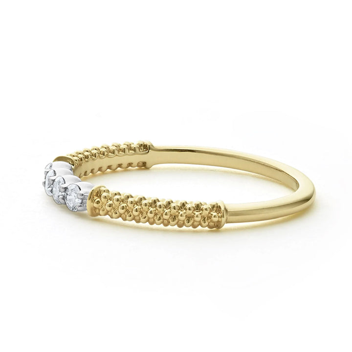 Lagos Signature Caviar Superfine Diamond Stacking Ring - 02-10308-DD7