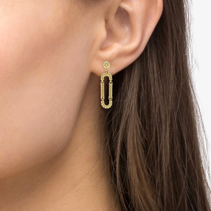 Lagos Signature Caviar Superfine Drop Earrings - 01-11131-00