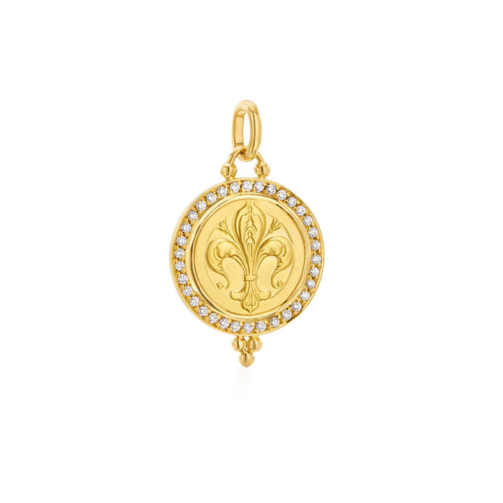 Temple St. Clair 18K Pave Giglio Pendant - GP16-PAVE
