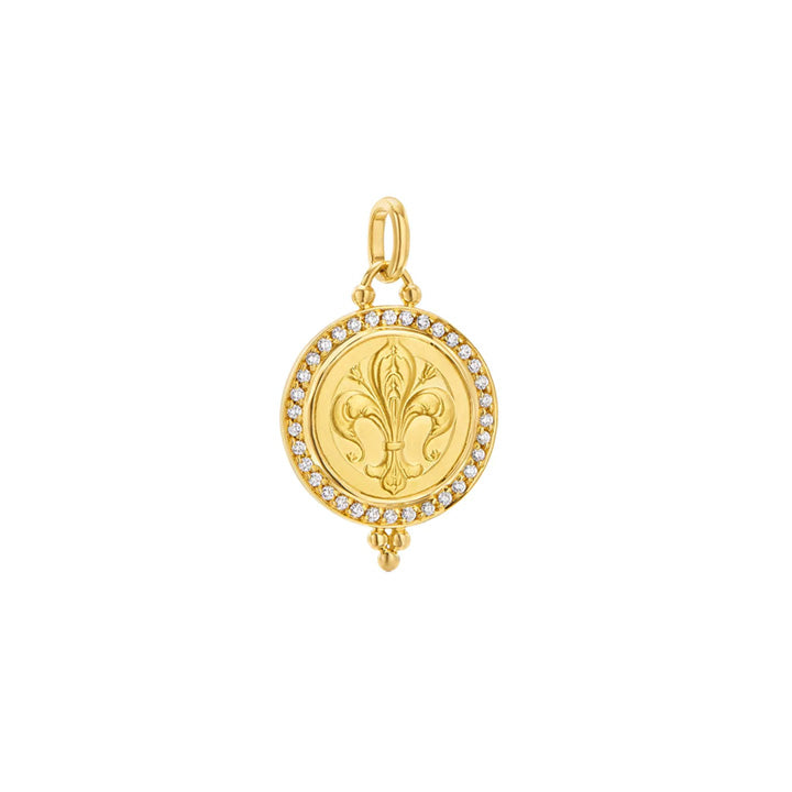 Temple St. Clair 18K Pave Giglio Pendant - GP10-PAVE