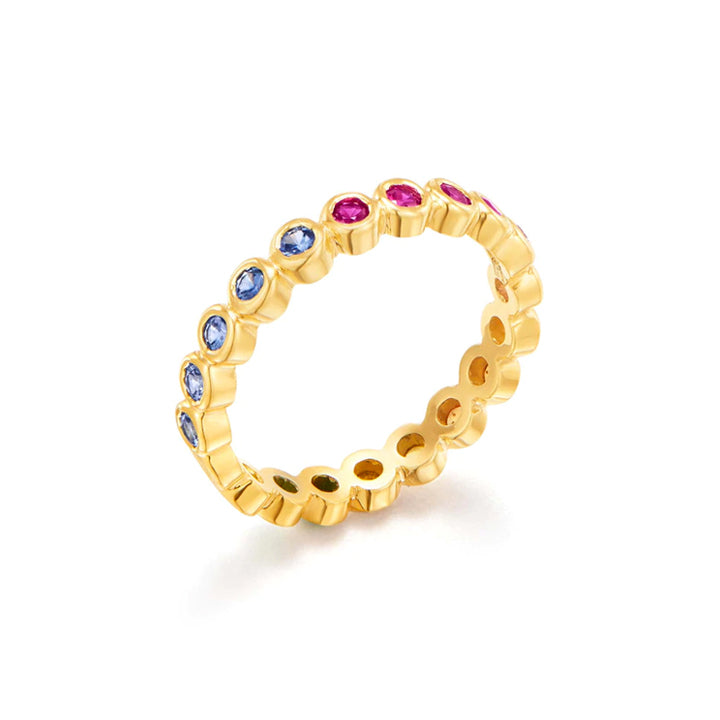 Temple St. Clair 18K Rainbow Eternity Ring - R16800-RNB65