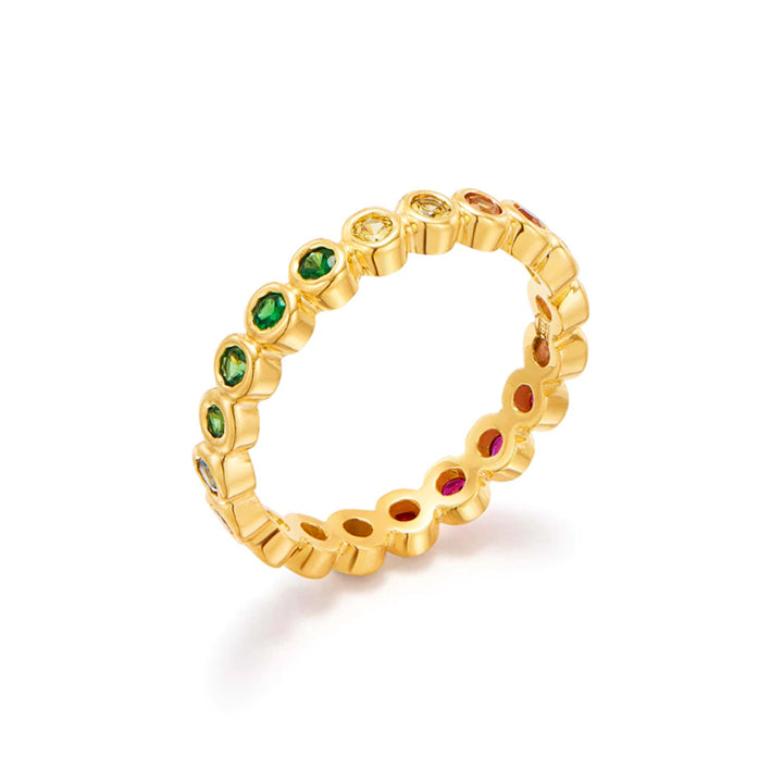 Temple St. Clair 18K Rainbow Eternity Ring - R16800-RNB65
