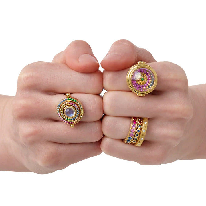 Temple St. Clair 18K Rainbow Eternity Ring - R16800-RNB65