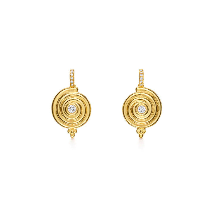 Temple St. Clair 18K Spiral Diamond Drop Earrings - E11814-SPIR.07H