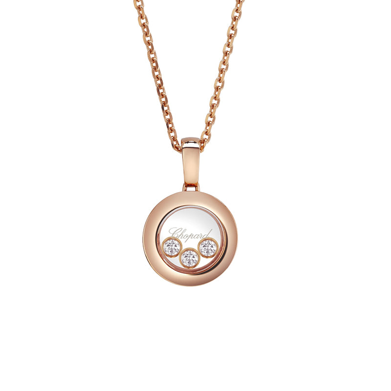 Chopard 18k Rose Gold Happy Diamonds Icon Pendant- 79A018-5001