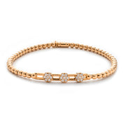 Bracelet from the Tresore Collection in 18 karat rose gold set with high quality white diamonds.