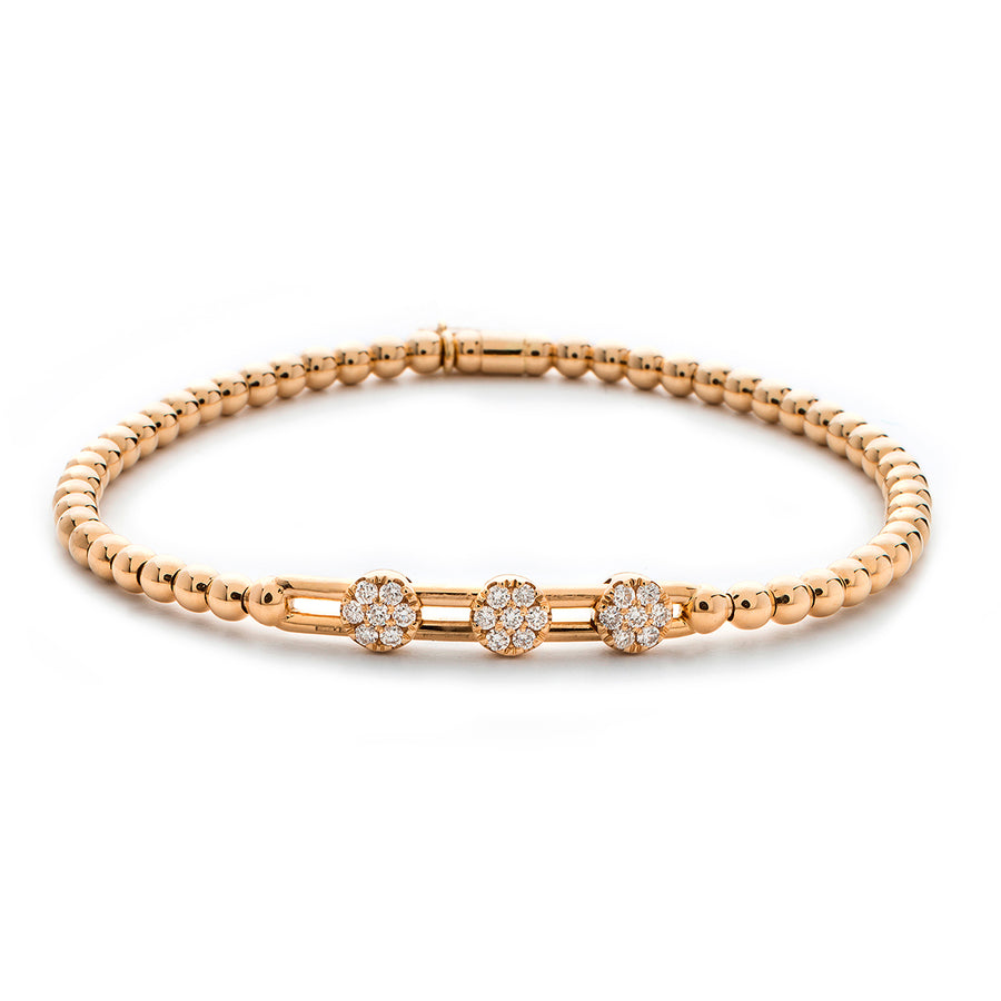 Bracelet from the Tresore Collection in 18 karat rose gold set with high quality white diamonds.