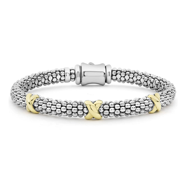 Lagos Signature Caviar Beaded X Bracelet - 05-80691-7