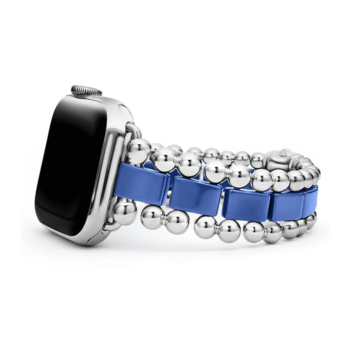 Lagos Smart Caviar Ultramarine Ceramic & Stainless Steel Watch Bracelet 38-45mm - 12-90009-CL7